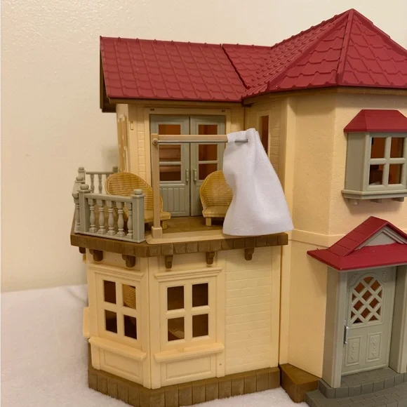 Calico Critter Red Roof Country Home ***working Lights & Extra Parts - Picture 2 of 15